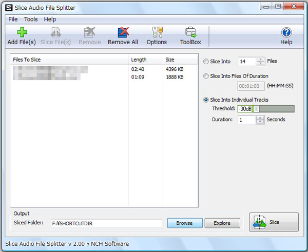 Slice Audio File Splitter
