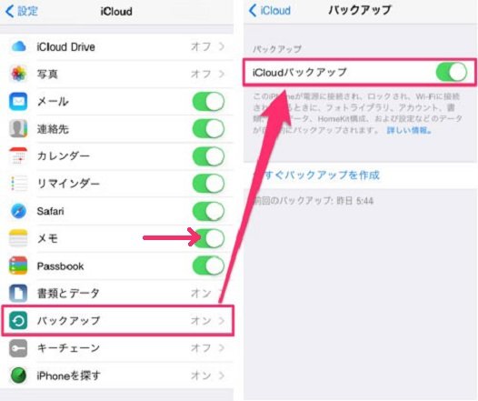 Iphoneメモをバックアップする方法