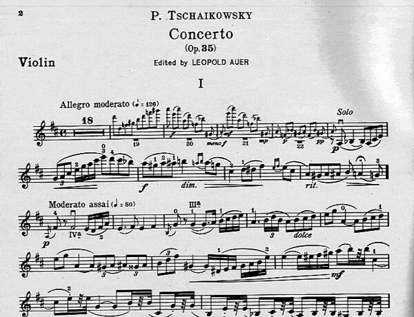 楽譜 チャイコフスキー／バイオリン協奏曲 ニ長調 Op.35（原典版